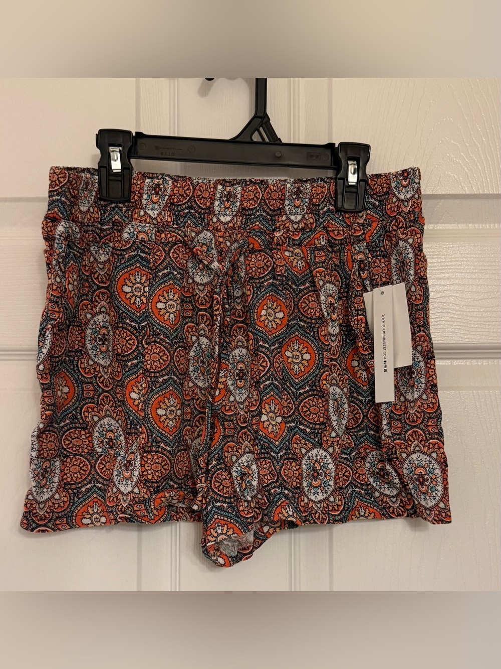 Joe B Orange & Blue Pattern Drawstring Women’s Shorts